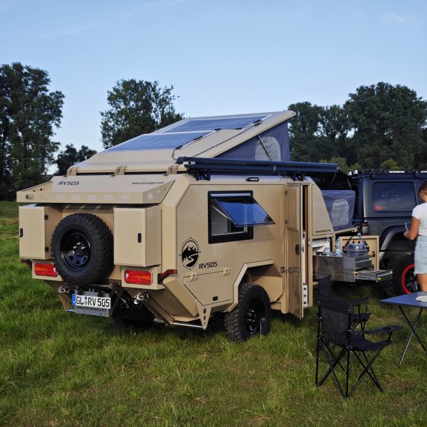 ETS Off Road Camper Trailer RV505 / Wohnwagen / Wohnanhänger / Farbe: sand ETS Off Road Camper Trailer RV505 / Wohnwagen / Wohnanhänger / Farbe: sand